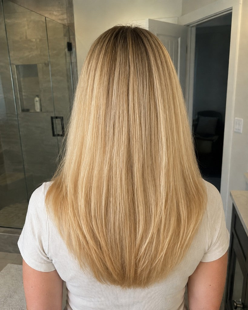 After: soft smooth hair with filtered shower water